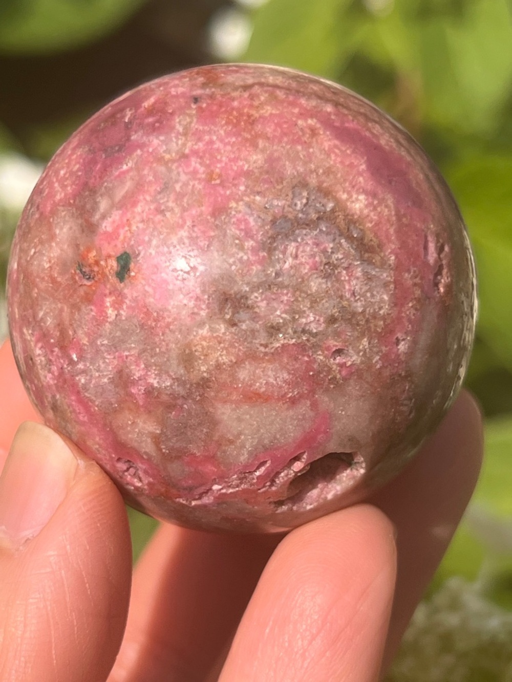 Cobalt (2) calcite sphere | crystal